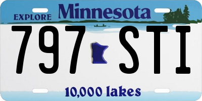 MN license plate 797STI