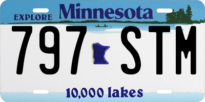 MN license plate 797STM