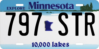MN license plate 797STR