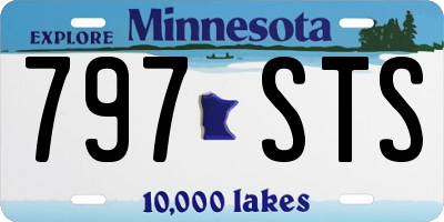 MN license plate 797STS