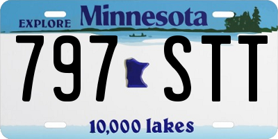 MN license plate 797STT