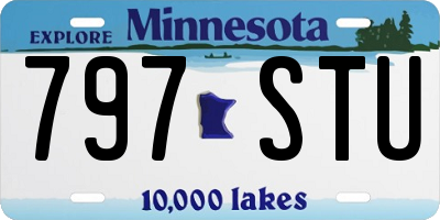 MN license plate 797STU