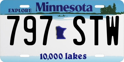 MN license plate 797STW