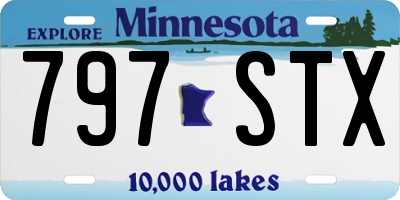 MN license plate 797STX