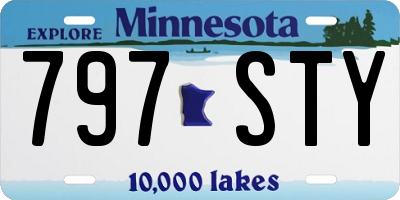 MN license plate 797STY