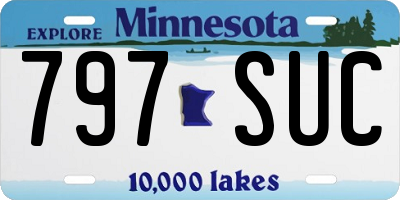 MN license plate 797SUC