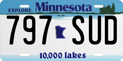 MN license plate 797SUD