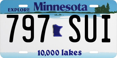 MN license plate 797SUI