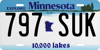 MN license plate 797SUK