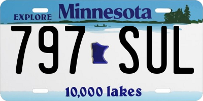 MN license plate 797SUL