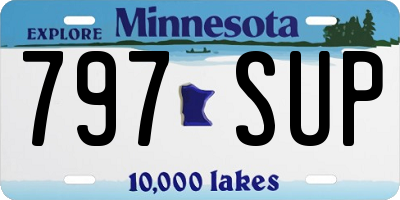 MN license plate 797SUP