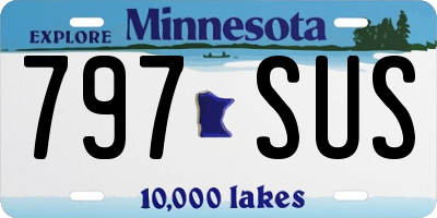 MN license plate 797SUS