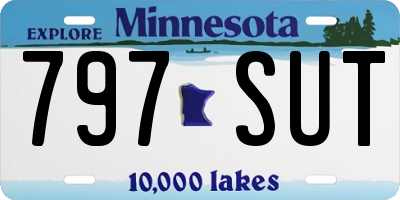 MN license plate 797SUT