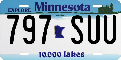 MN license plate 797SUU