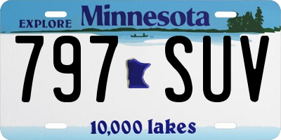 MN license plate 797SUV