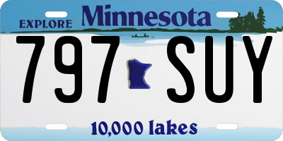 MN license plate 797SUY