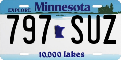 MN license plate 797SUZ