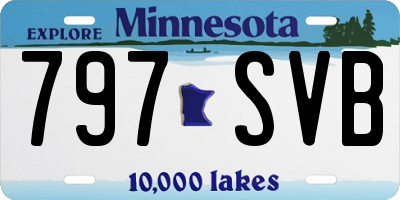 MN license plate 797SVB