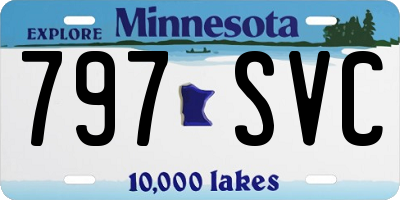 MN license plate 797SVC