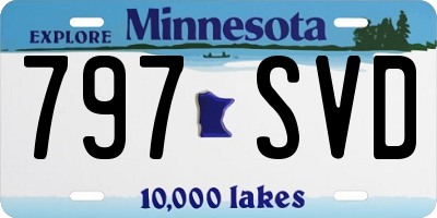 MN license plate 797SVD