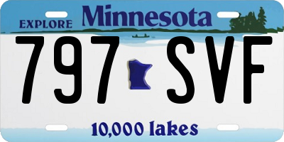 MN license plate 797SVF