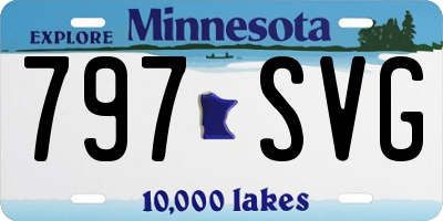 MN license plate 797SVG