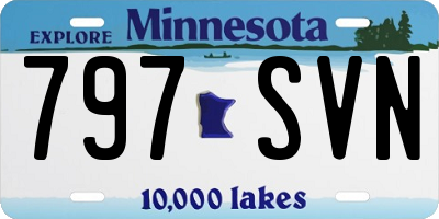 MN license plate 797SVN