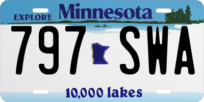 MN license plate 797SWA