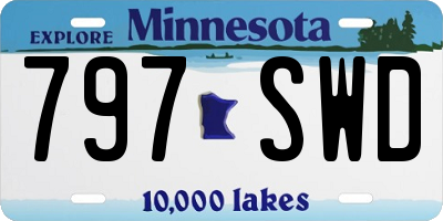 MN license plate 797SWD