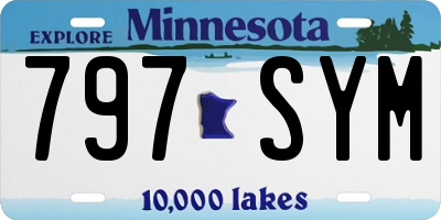 MN license plate 797SYM
