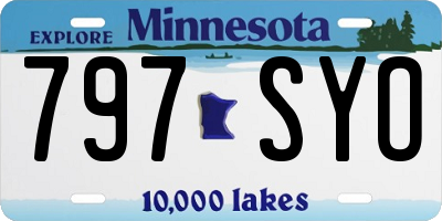 MN license plate 797SYO