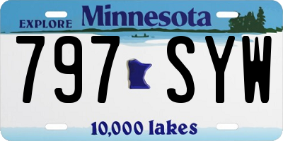 MN license plate 797SYW