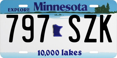 MN license plate 797SZK