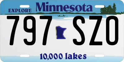 MN license plate 797SZO