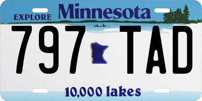 MN license plate 797TAD