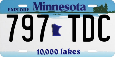 MN license plate 797TDC