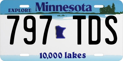 MN license plate 797TDS