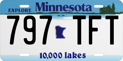 MN license plate 797TFT