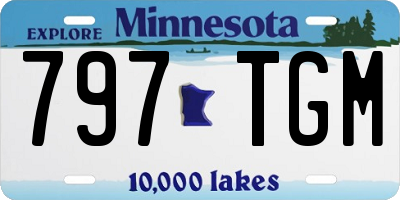 MN license plate 797TGM