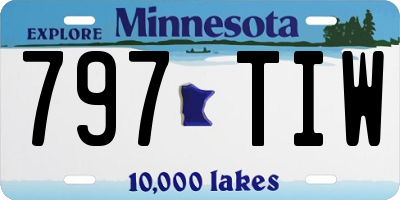 MN license plate 797TIW