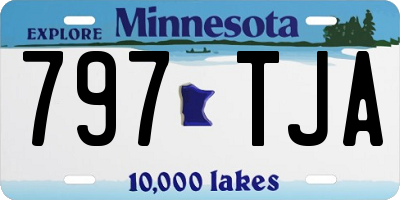 MN license plate 797TJA