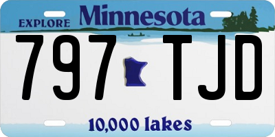 MN license plate 797TJD