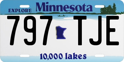 MN license plate 797TJE