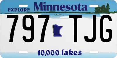 MN license plate 797TJG