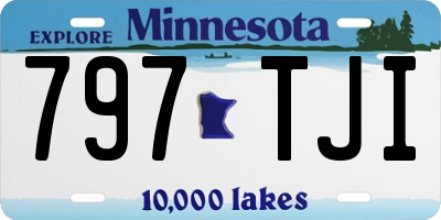 MN license plate 797TJI