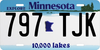 MN license plate 797TJK