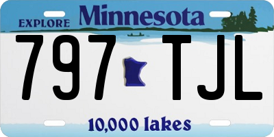 MN license plate 797TJL