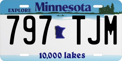 MN license plate 797TJM