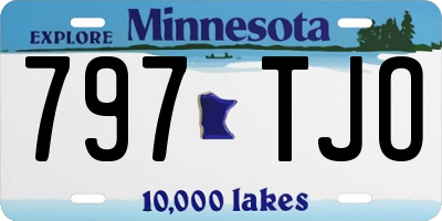 MN license plate 797TJO
