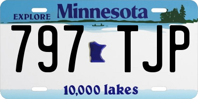 MN license plate 797TJP